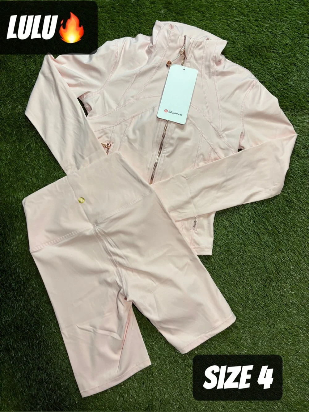 lululemon athletica Pale Pink Legging & Jacket Set